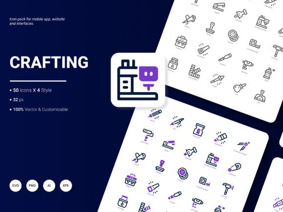 Crafting Icon Pack: A Modern Toolkit for Visual Communication