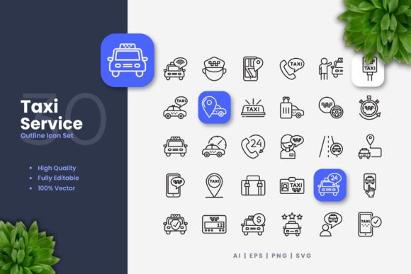 Taxi Service Icons: Strategic Visual Assets for Clear Communication