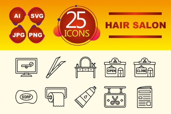 The Essential Guide to Hair Salon Icons: Enhancing Digital Design with Professional Style