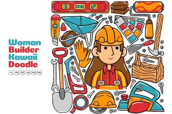 The Power of Playful Visuals: How Woman Builder Doodle Illustration Empowers Creativity