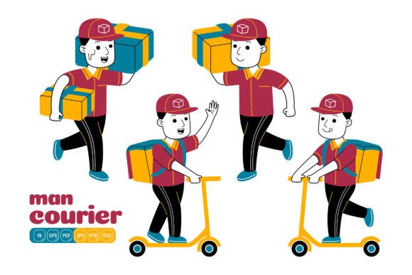 Unlocking Creative Flexibility: The Power of Man Courier Vector Pack 05