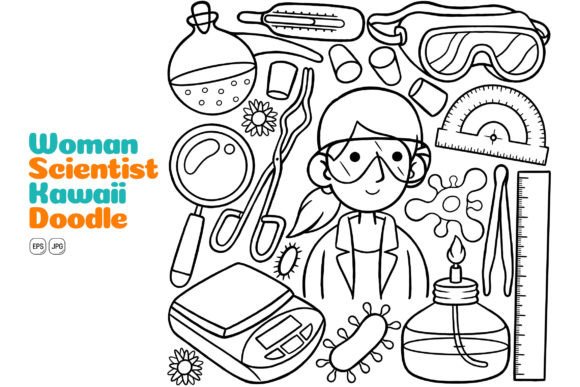 Unlocking Creativity: The Practical Power of Woman Scientist Kawaii Doodle Line Art