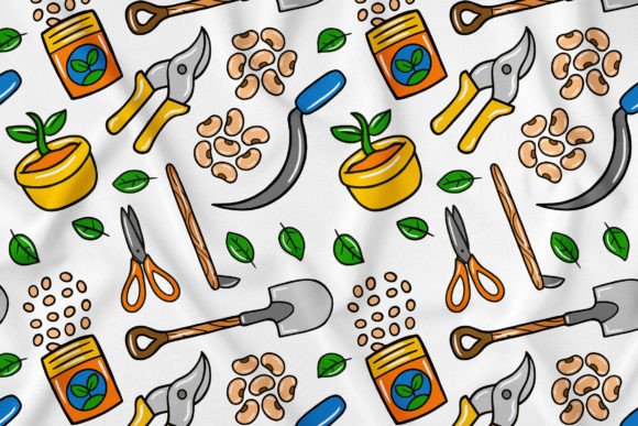 Unlocking Creativity with Farmer Kawaii Doodle Seamless Pattern 01